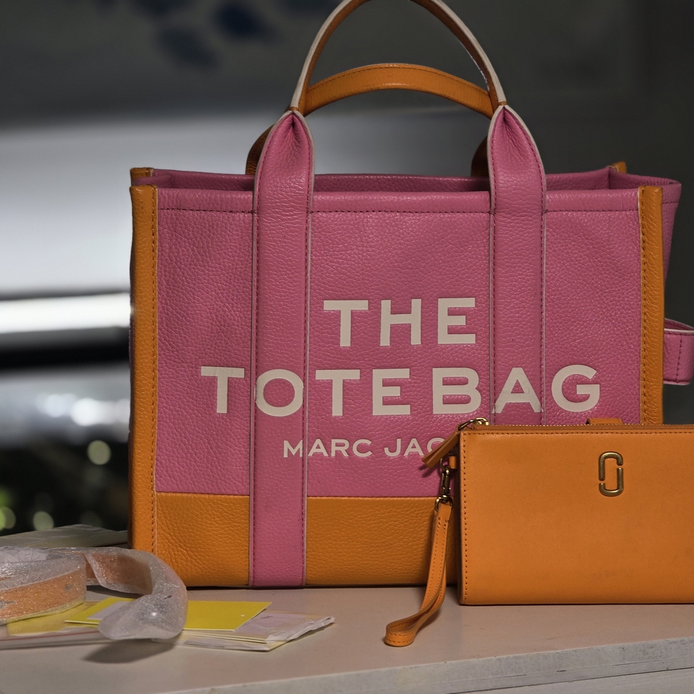 Marc Jacobs Pink and Orange Tote Bag